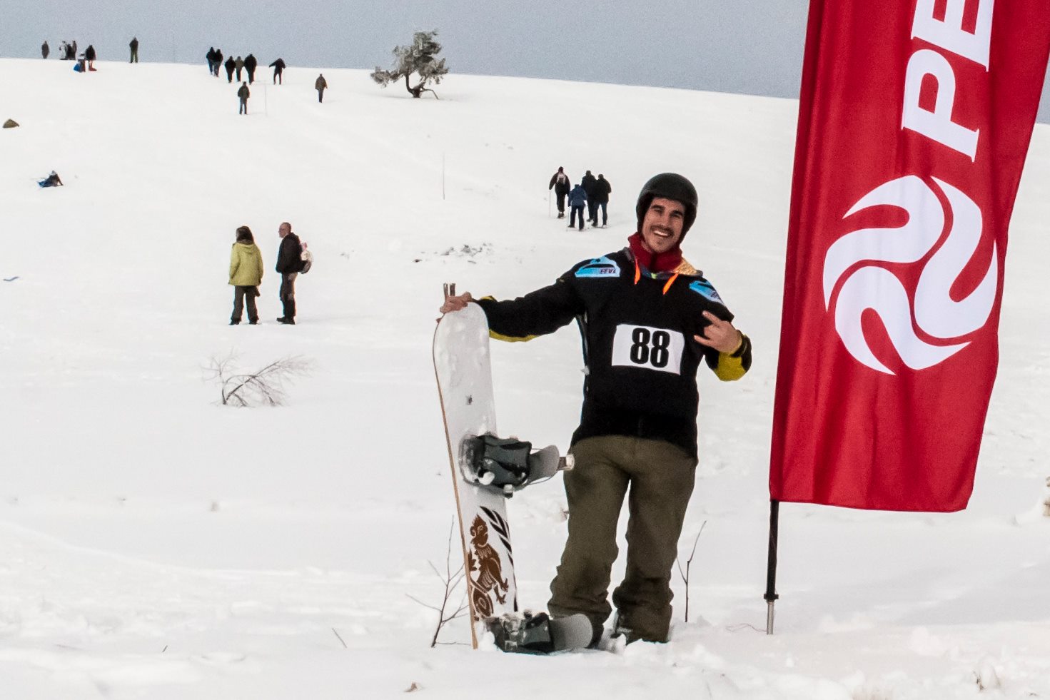 Damien rivals en snowkite